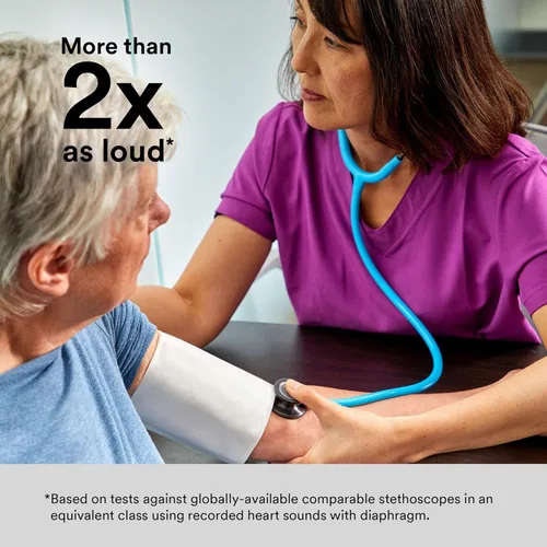 Vista 4 de 3M Littmann Classic III - Estetoscopio de monitoreo, 5803, más de 2 veces más fuerte, pesa menos, pieza torácica de acero inoxidable con acabado