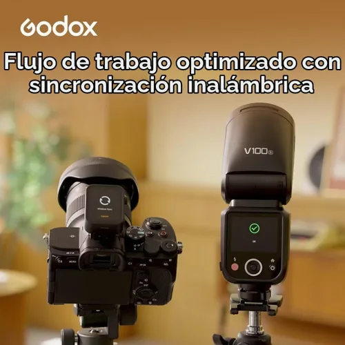 Vista 4 de Godox V100S para Sony V100 S Flash V100-S pantalla táctil de cabeza redonda