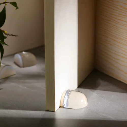 Vista 5 de Qunclay 4 Piezas Tope de Puerta para Piso Sin Taladro Tope de Puerta de Ducha Autoadhesivo Tope de Goma Protector de Pared Almohadillas de Acrílico