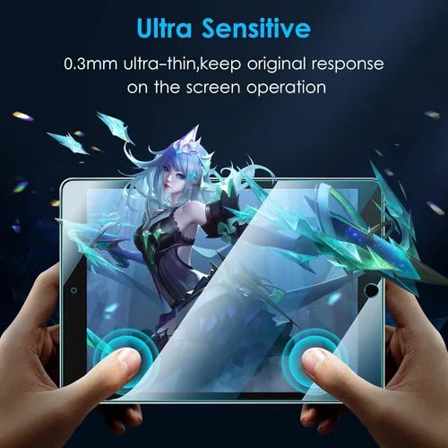 Vista 5 de DTTO Protector de pantalla compatible con iPad de 987 generación de 10.2 pulgadas (202120202019), película de vidrio templado de dureza 9H