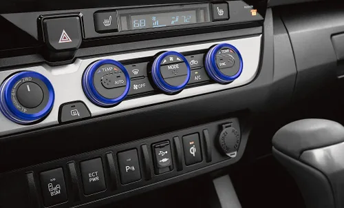 Vista 5 de Cubierta de perilla de control de clima para Toyota Tacoma – Billet de aluminio con aire acondicionado AC/calefactor botones de interruptor