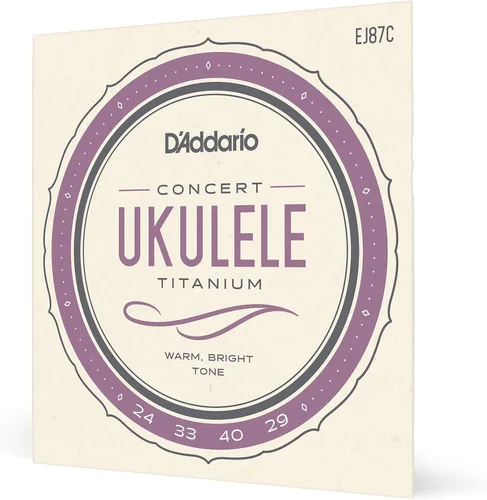 Vista 12 de D'Addario Cuerdas de ukelele soprano/concierto, fluorocarbono, EJ99SC, juego de 4 cuerdas, paquete de 1