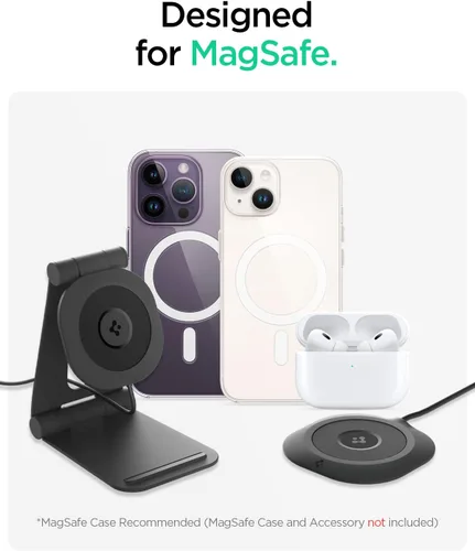Vista 6 de Spigen Cargador inalámbrico magnético MagSafe, ArcField (MagFit) compatible con iPhone 17, 16, 15, 14, 13 Pro Max Plus Mini 12 Pro Max, almohadilla