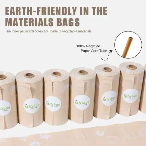 Vista 9 de USBOO Bolsas de pañales desechables para bebé, bolsas de pañales sucios biodegradables (8 rollos de repuesto/120 bolsas) con dispensador, bolsas