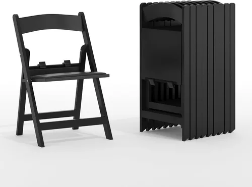 Vista 15 de Flash Furniture Hercules Kids Silla plegable de resina negra con asiento acolchado de vinilo negro