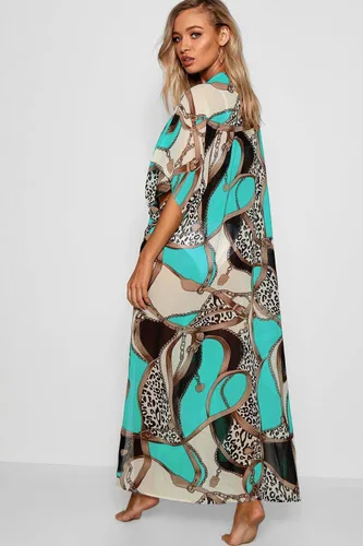 Vista 2 de CHERRY CAT Ropa de playa para mujer, largo vestido caftán casual