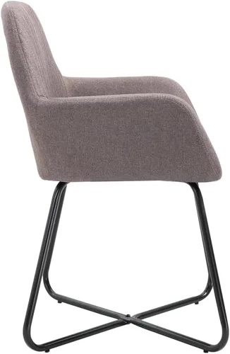 Vista 4 de Sillas de comedor, silla de comedor pequeña, silla de comedor de restaurante adecuada para comidas diarias o eventos especiales, como reuniones, Gris