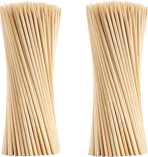 Vista 2 de 200 PIEZAS pinchos de bambú, palitos de comida de 6 pulgadas para aperitivos, frutas, brochetas a la parrilla, palillos de cóctel para bebidas