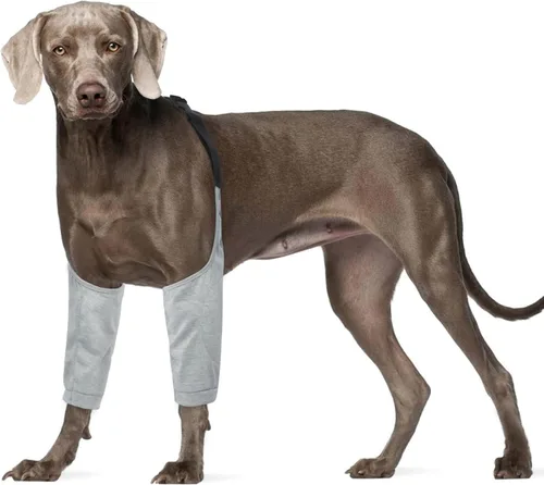 Vista 16 de ROZKITCH Manga de pierna para cirugía de perro para piernas delanteras, protector de rodilla para evitar lamer la herida, codo de herida, manga