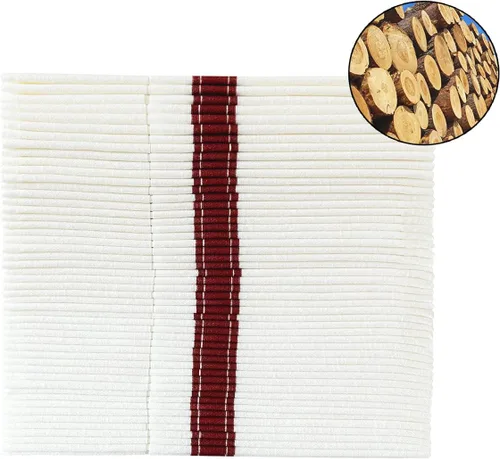 Vista 5 de Paquete de 100 servilletas desechables de papel, servilletas preplegadas con bolsillos, servilletas de fiesta de tacto de lino, servilletas de papel