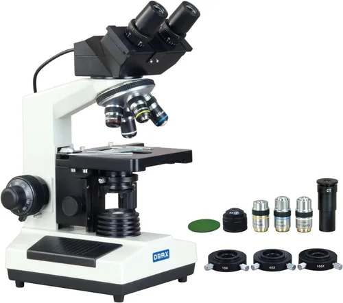Vista 10 de OMAX 40X-2000X Binoculares LED biológicos de laboratorio digital, con cámara digital USB incorporada de 3.0 MP y nivel mecánico de doble capa