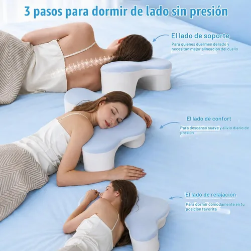 Vista 3 de Almohada para dormir de lado con orificio para el brazo, almohada