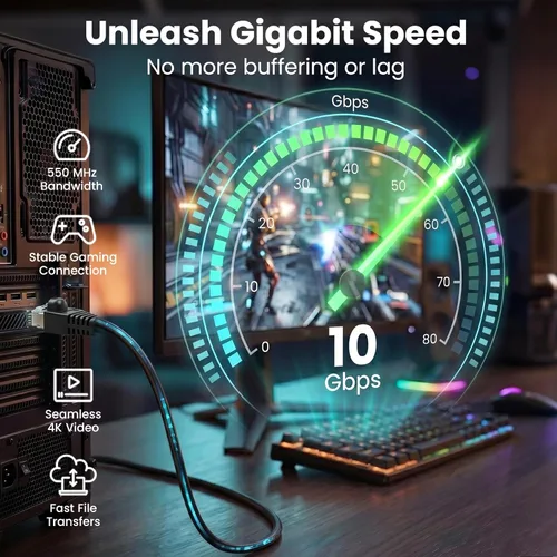 Vista 4 de GEARit Cable Ethernet Cat6 para exteriores (150 pies), cobre puro 23 AWG, FTP, LLDPE, impermeable, entierro directo, en tierra, resistente a