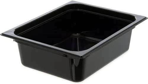 Carlisle FoodService Products 10221B03 StorPlus - Sartén para alimentos de tamaño medio, policarbonato, 4 pulgadas de profundidad, color negro
