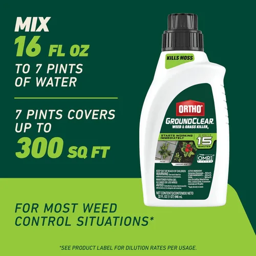 Vista 13 de Ortho GroundClear Concentrado Herbicida para Malezas y Césped2, Mata Dientes de León, Pamplina, Hierba de Cangrejo, Musgo y Más en Patios