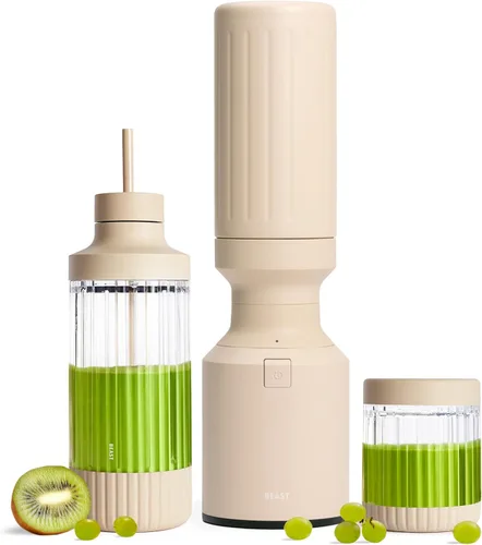 Vista 21 de Beast Mighty 850 Licuadora personal compacta premium Para batidos, malteadas, aderezos, salsas, postres, salsas para mojar Mezcla hielo