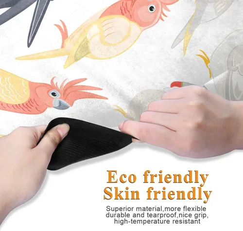 Vista 3 de Parrots Yoga Mat Non Slip Thick Kids Eco Friendly Rubber Workout Foldable Yoga Mat Women Exercise