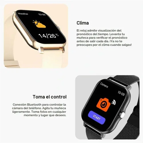 Vista 3 de PASOY Reloj inteligente para teléfonos Android e iOS, pantalla táctil de 1.83 pulgadas, reloj de llamadas, rastreador de actividad física, IP68