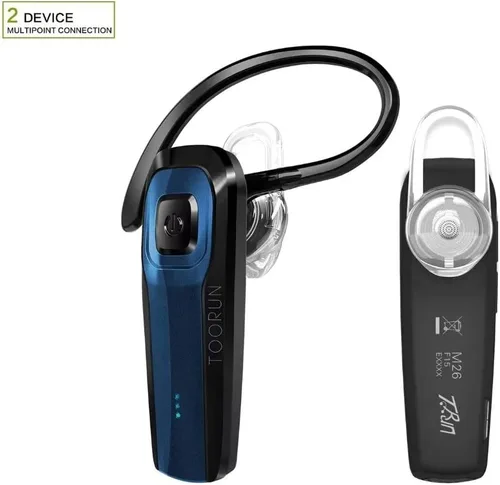 Vista 5 de TOORUN Auricular Bluetooth, M26 auricular Bluetooth manos libres V5.0 auricular inalámbrico con reducción de ruido y micrófono compatible