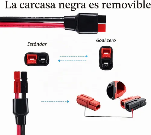 Vista 6 de Conector 10AWG (M-C-4) a (an-der-Son) Conector de cable de panel solar de alimentación hembra, conector solar a puerto de anuncios para Goal Zero
