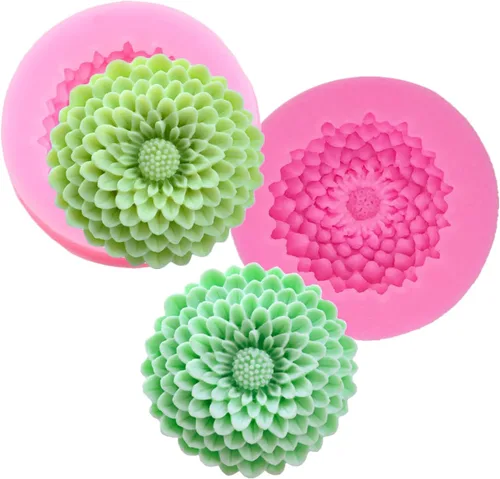 Vista 10 de Molde de Silicona para Fondant de Flores Rosas 3D Molde de Chocolate Dulces Pastel Decoración Molde Jabón Molde Vela Molde Resina Arcilla Horneado