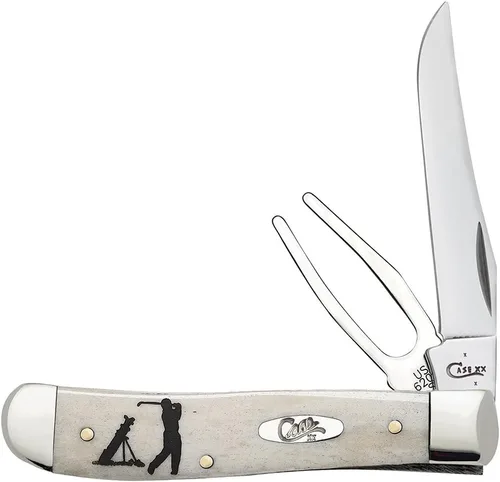 Vista 13 de Case XX WR - Navaja de bolsillo Mini Trapper de hueso ámbar, artículo #013 - (6207 SS) - Longitud cerrada: 3 1/2 pulgadas