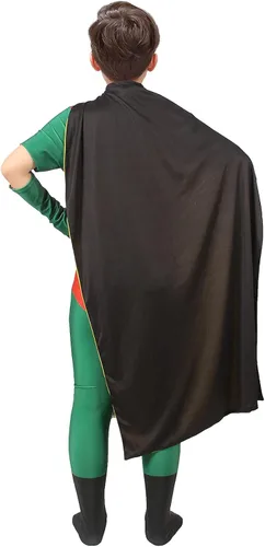 Vista 4 de Disfraz de superhéroe de Halloween para niños, traje de cosplay Zentai, overol para niños