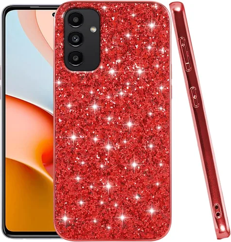 Vista 8 de Compatible con Samsung Galaxy A13 0.18 oz Funda con purpurina a prueba de golpes, funda de teléfono para Galaxy A13 0.18 oz Bling TPU brillante y PC