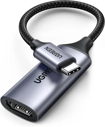 UGREEN Cable adaptador USB C a HDMI, 4K a 60 Hz, aluminio tipo C, Thunderbolt 4/3, convertidor macho a hembra compatible con iPhone 17/16 Pro Max,