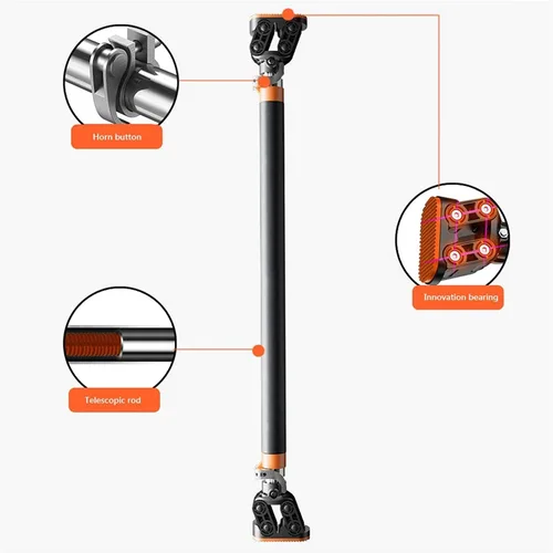 Vista 3 de Barra de entrenamiento en casa con puerta ajustable, barras horizontales para dominar, hacer ejercicio, gimnasio, barra de entrenamiento