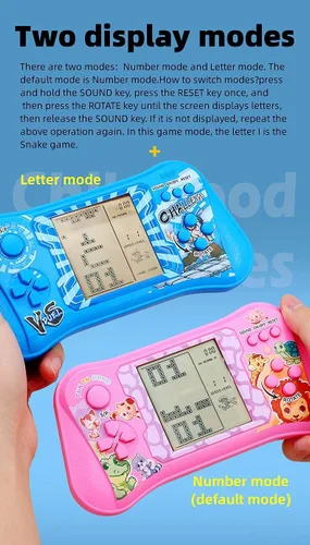Vista 4 de Joystick Block Game Console 999 en 1 Juegos Brick Game Tank Battle Retro Game Console Pocket Console 70/80/90s Memories Toys Device Regalos