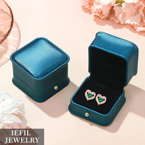 Vista 5 de Iefil - Aretes de Navidad para Mujeres, Aretes de Plata de Ley 925 con Piedra de Nacimiento, Regalos de Cumpleaños para Mujeres