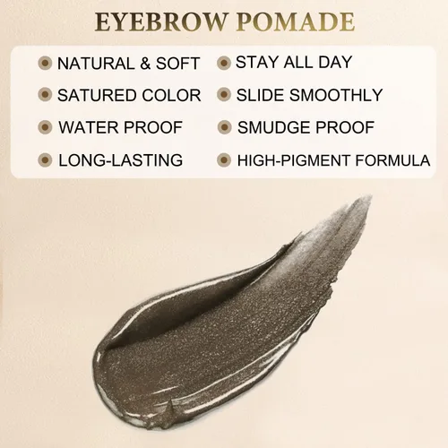 Vista 4 de LAVONE Kit de maquillaje de lápiz de cejas para maquillaje de cejas, kit de maquillaje de cejas con lápiz de cejas impermeable, pomada de cejas