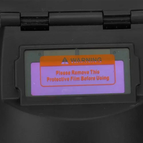 Vista 6 de Casco de soldadura con oscurecimiento automático, funciona con energía solar para soldadura eléctrica, soldadura de gas, arco de argón, MIG, amplia