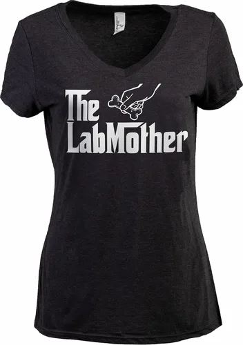 Vista 27 de The Dogmother Divertida camiseta con cuello en V para mujer, con cuello en V (italiano) Greyhound
