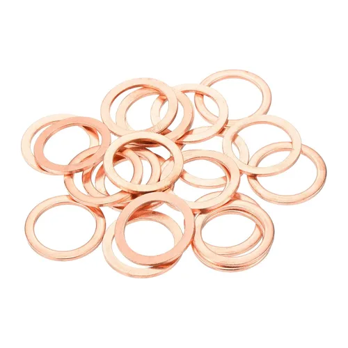 Vista 54 de MECCANIXITY - 52 piezas de arandelas planas de cobre, arandelas de sellado de anillo de trituración métricas mejoradas de cobre de 3x7x1mm