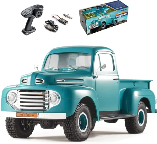 EAZYRC X Rochobby 1/18 Magnum RC Crawler 4WD RTR Off-Road RC Car Camión RC con remolque, motor 55T, control remoto de 2.4 GHz, batería y cargador USB