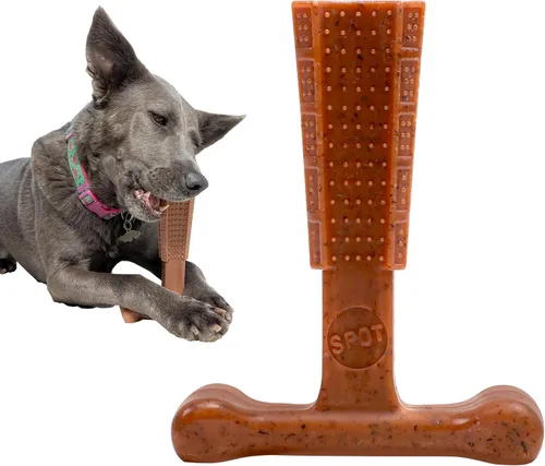 Vista 14 de SPOT Bam-Bones Plus T Bone - Juguete masticable de fibra de bambú y nailon para perros masticadores moderados a agresivos, duradero y sin astillas
