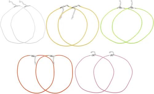 50pcs 2mm Round Waxed Necklace Cord Set, Colorful Wax Thread Jewelry Rope for DIY Pendants and Bracelets, 6 Colors Bulk String for Crafting and