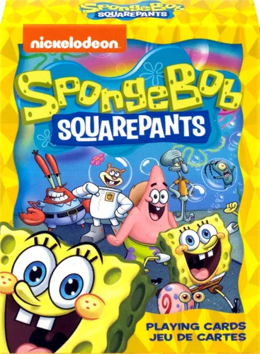 Vista 2 de AQUARIUS Bob Esponja - Baraja de cartas de Bob Esponja para tus juegos de cartas favoritos - Mercancía y coleccionables de Bob Esponja con licencia