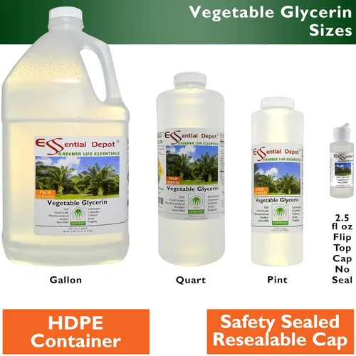 Vista 8 de Glicerina vegetal – 1 pinta – VG de RSPO palma sostenible – Sin OMG – Kosher – USP – Grado alimenticio – Kosher – Aceptable Halal – Grado