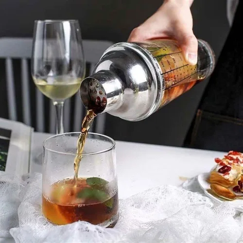 Vista 3 de TOEWOE Juego de coctelera de 17 piezas, kit de barman de acero inoxidable con soporte, kit de herramientas de barman, herramientas de bar