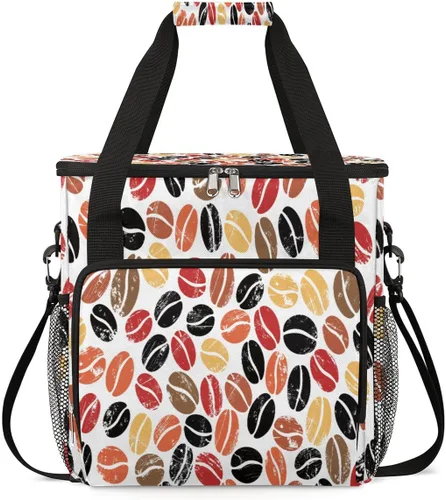 Vista 17 de Bolsa de transporte de viaje para cafetera, color amarillo, para café, compatible con Keurig K-Mini o Plus, portátil, con bolsillos para cápsulas