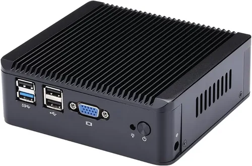 Vista 2 de Qotom Mini PC Q190G4U-S02 de 4 LAN con 4 GB de RAM 128 GB SSD, procesador Intel Celeron J1900, Quad Core 2.0 GHz, x86 Mini PC sin ventilador