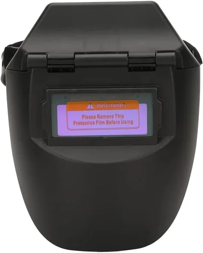 Vista 2 de Casco de soldadura con oscurecimiento automático, funciona con energía solar para soldadura eléctrica, soldadura de gas, arco de argón, MIG, amplia