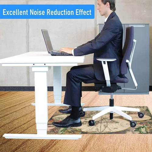 Vista 103 de Teal Hardwood Floor Desk Chair Mat, Painted Wood Board Horizontal Lines Birthdays Easter Holiday Print Backdrop Image, Protects Hardwood Floor Under