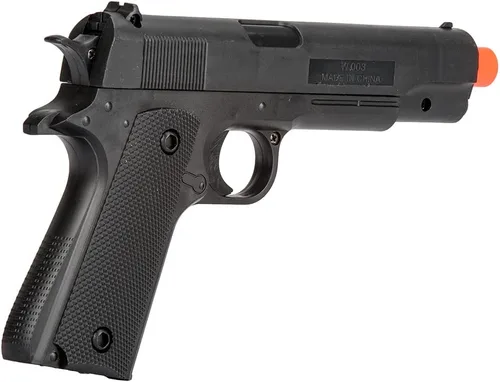 Vista 4 de Spring Standard 1911 Pistola Airsoft en bolsa de polietileno - Negro - Brazos del Reino Unido