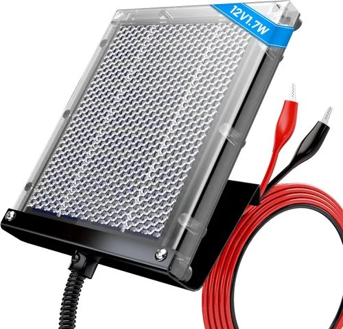 Vista 10 de POWOXI Panel solar de 6 V 1.5 W para recargar alimentador de ciervos, cargador solar impermeable al aire libre con soporte de montaje