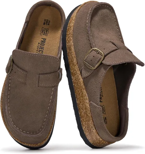 Vista 22 de Project Cloud Zuecos tipo mocasín de cuero 100% genuino para mujer Negro - Carline