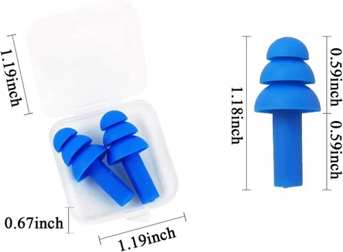 Vista 6 de Tapones de silicona para los oídos para dormir, 12 pares suaves, impermeables, con cancelación de ruido, tapones para los oídos, impermeables